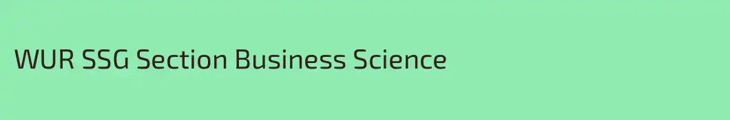 WUR SSG Section Business Science